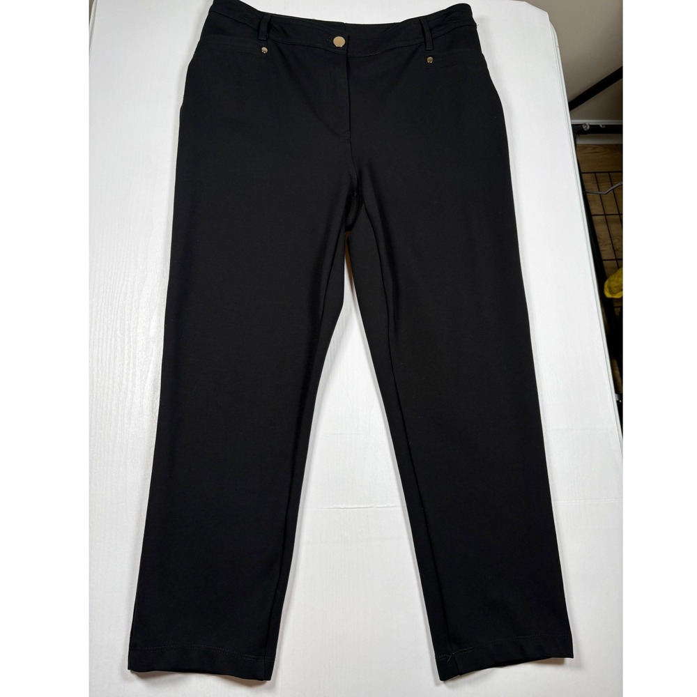 Chicos So Slimming Brigitte Ankle Pants Black Size‎ 2.5 US 14 High Rise Stretch